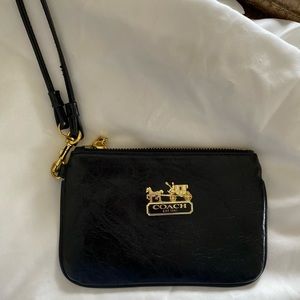 Classic black Coach wristlet